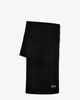 Ribbed Knit Stripe Scarf Black Sjaal
