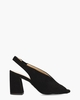 Rosette Zwart Dames Slingbackpumps
