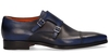 Santoni 10053 Blauw Heren Gespschoenen
