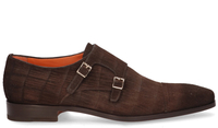 Santoni 10053 Bruin Heren Gespschoenen