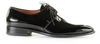 Santoni 14667 Zwart Heren Veterschoenen/Smokingschoenen