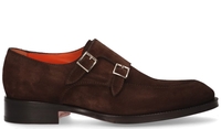 Santoni 18096 Donkerbruin Heren Gespschoenen