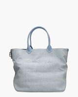Script Shopping Bag Large Jeansblauw/Lichtblauw Tas