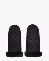 Sheepskin Embroider Mitten Black Dameshandschoenen