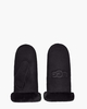 Sheepskin Embroider Mitten Black Dameshandschoenen