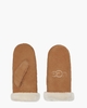 Sheepskin Embroider Mitten Chestnut Dameshandschoenen