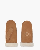 Sheepskin Embroider Mitten Chestnut Dameshandschoenen