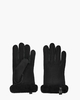 Shorty Glove With Leather Trim Black Dameshandschoenen