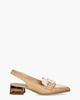 Soho Bruin/Off-White Dames Slingbackpumps