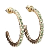 Souvenirs de Pomme Lucky Hoops Goud/Groen Oorbellen