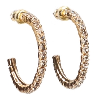 Souvenirs de Pomme Lucky Hoops Goud/Zwart Oorbellen