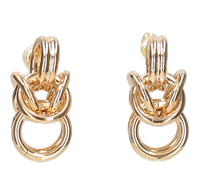 Souvenirs de Pomme Nicole Shortie Earrings Goud Oorbellen