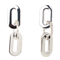 Souvenirs de Pomme Senay Chain Earrings Zilver Oorbellen
