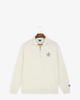 The Mercer Dog Quarter Zip Off White Sweater