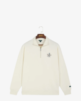 The Mercer Dog Quarter Zip Off White Sweater
