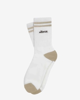 The Mercer Socks Stripe Wit/Lichtbruin Sokken