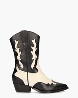 Tory 1-A Zwart/Off-White Damesboots