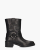 Ulla Zwart Dames Enkelboots