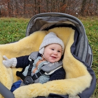 Lamsvacht-kinderwagen-voetenzak "Ovina"