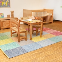 Scheerwollen vloerkleed "Quadrata"