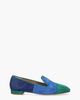 2561N Blauw/Groen Damesloafers