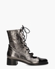 2869 Zilvergrijs/Zwart Dames Veterboots