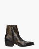2882 Bruin/Zwart Dames Enkelboots