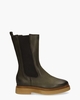 2PALAS204 Donkergroen Dames Chelseaboots