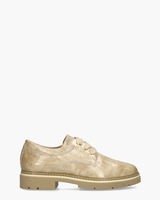 5923 Beige Dames Veterschoenen