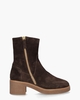 5937 Donkerbruin Dames Enkelboots
