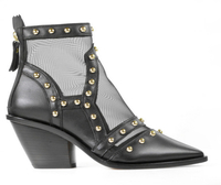 AGL D239579 Zwart/Goud Dames Enkelboots