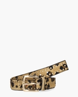 Alexandria Studs Leopard Hair Bruin/Zwart Damesriem