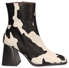 Alohas South Cow Zwart/Wit Dames Enkelboots