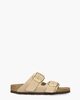 Arizona Big Buckle Beige Damesslippers