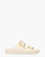 Arizona Big Buckle Off-White Damesslippers