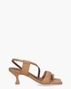 Asymmetric Straps Bruin Damessandalen