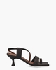 Asymmetric Straps Zwart Damessandalen