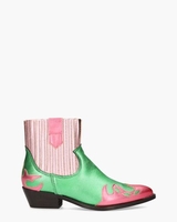 Austin Metallic Roze/Groen Dames Enkelboots