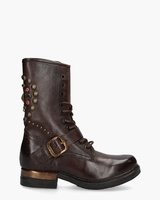 B80212 Donkerbruin Dames Veterboots