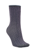Becksondergaard Dina Small Dots Socks Grijs/Paars Damessokken
