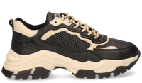 Bronx Tayke-Over Zwart/Beige Damessneakers