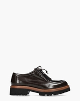 Carrie 3225 Donkerbruin Dames Veterschoenen