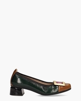 CHI233141 Groen/Cognac Damesloafers