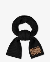 Chunky Crafted Rib Scarf Black Sjaal