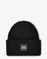 Chunky Rib Beanie Black Muts