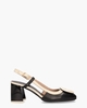 CHV243221 Zwart/Off-White Dames Slingbackpumps