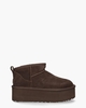 Classic Ultra Mini Platform Donkerbruin Dames Enkelboots