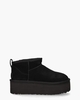 Classic Ultra Mini Platform Zwart Dames Enkelboots