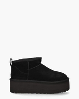 Classic Ultra Mini Platform Zwart Dames Enkelboots