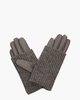 Day Leather Knit Gloves Grijs Dameshandschoenen